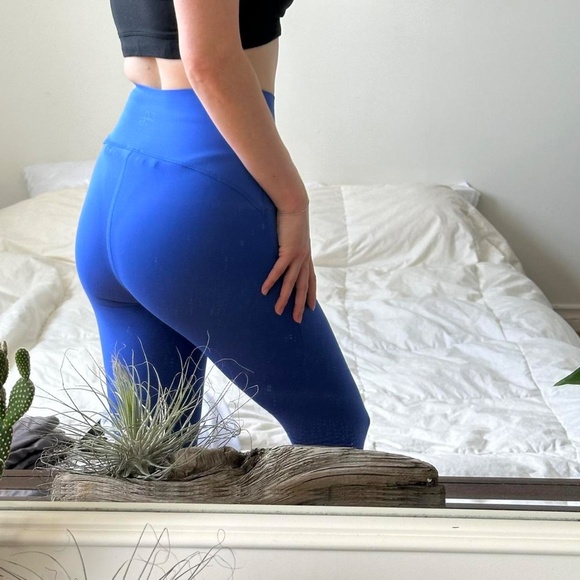 Blue high-waisted leggings - Picture 2 of 6